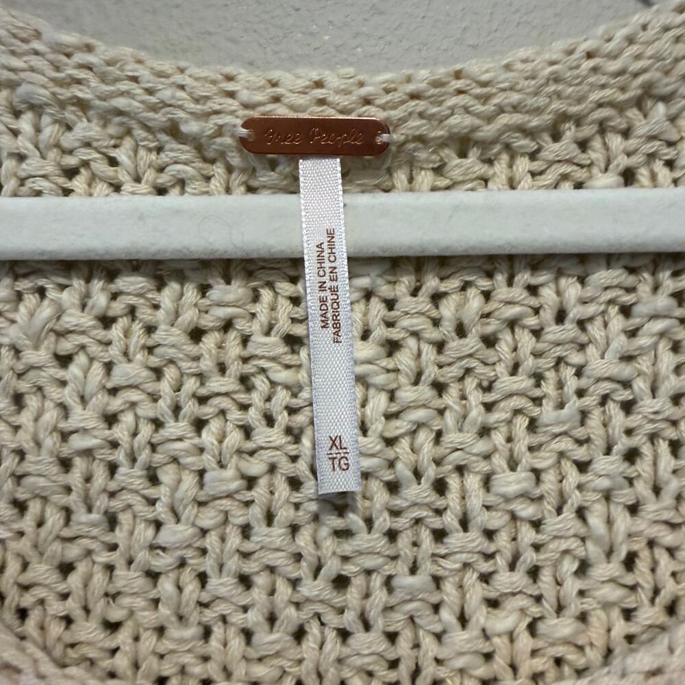 Free People XL Cable Knit Crew Sweater - Picture 2 of 6